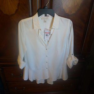 Vintage America White Half Sleeve Shirt